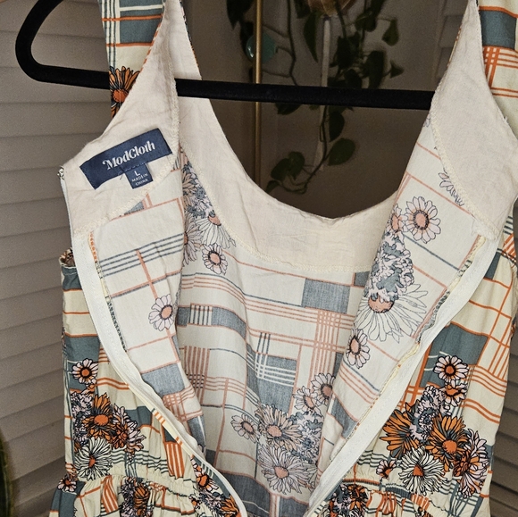 Modcloth Cream and Brown Sleeveless Sundress - Picture 8 of 8